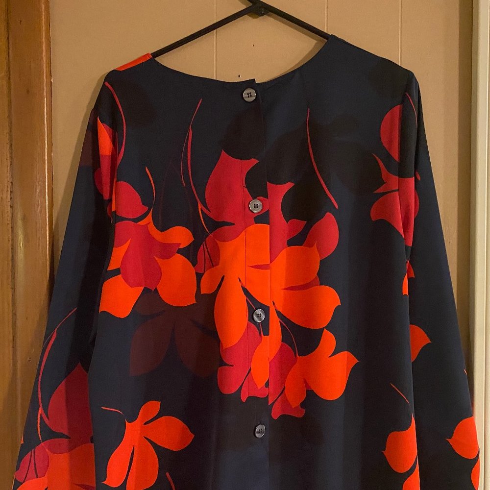 Halogen Button Back Ruffle Hem Dress - Picture 3 of 12